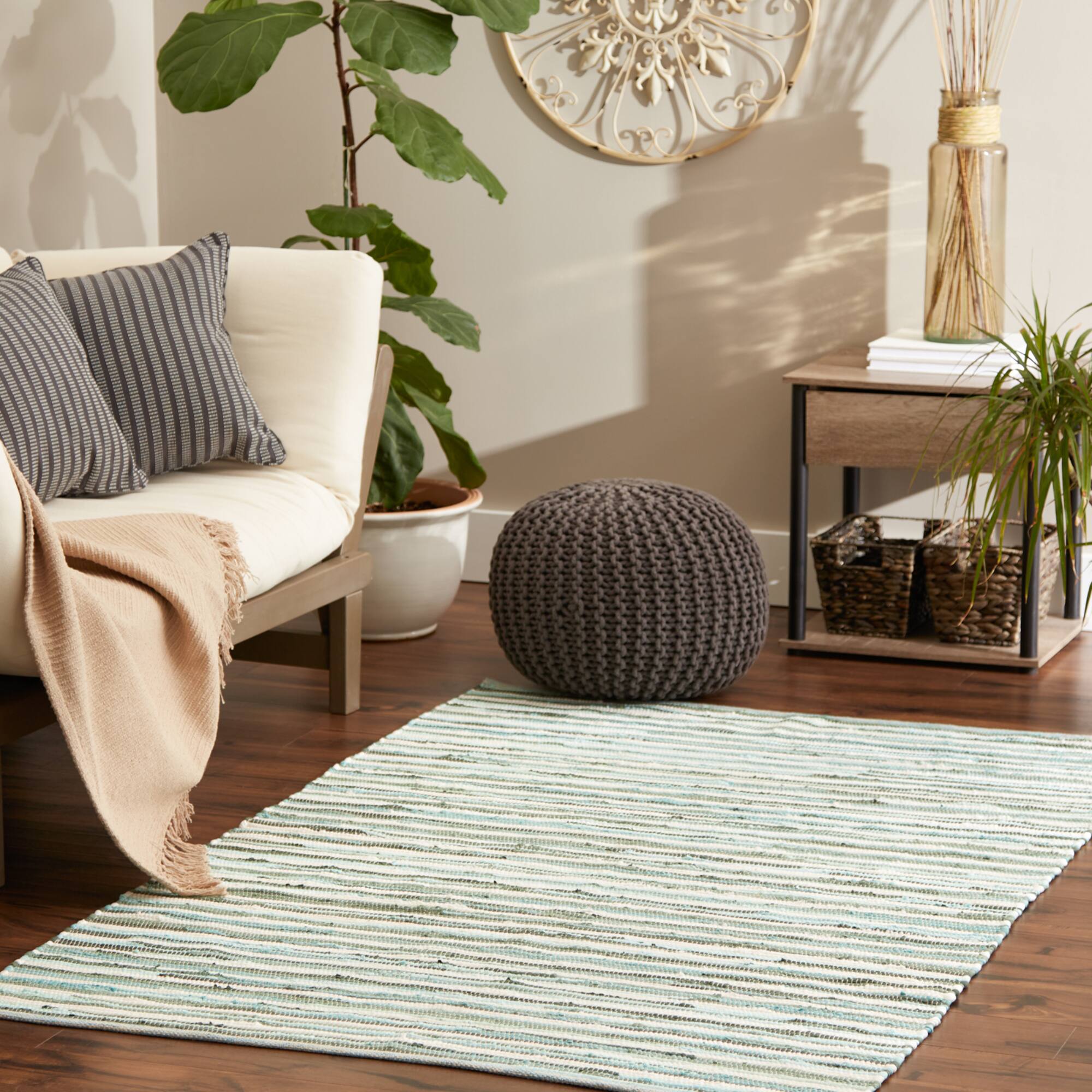 DII® Slim Stripe Cotton Chindi Rug